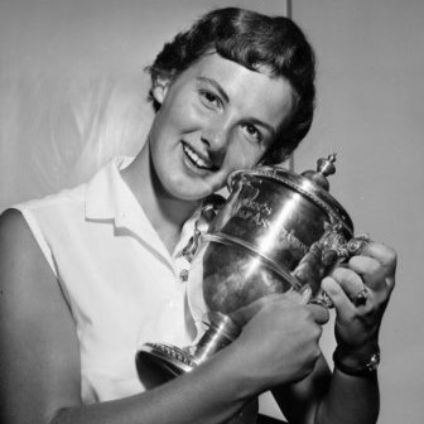 Judy Eller Street holding a trophy