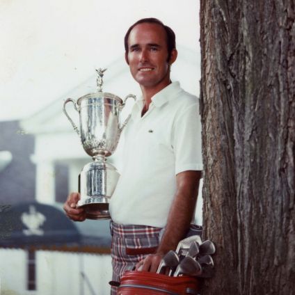 Lou Graham holding a trophy
