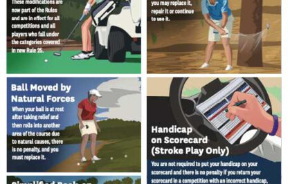 Image highlighting 2023 Golf Rules changes.
